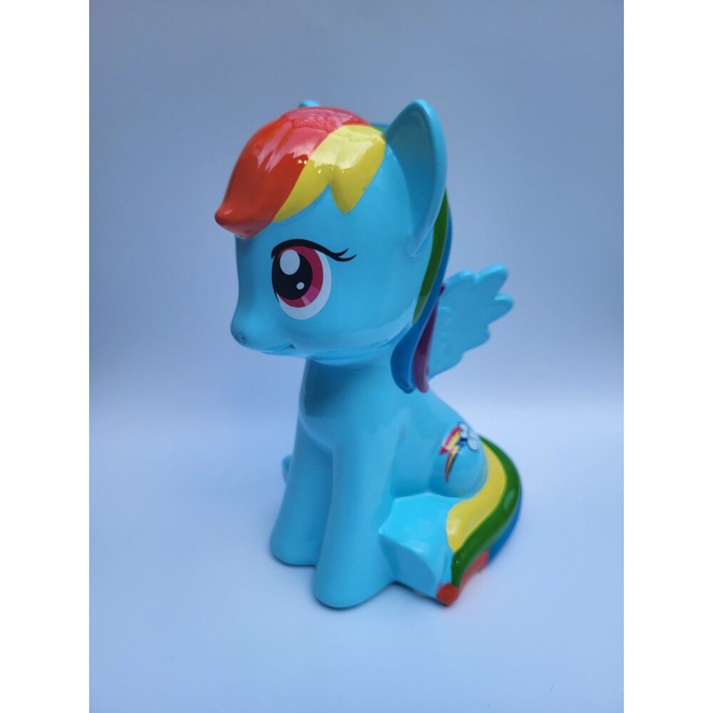2017 Hasbro My Little Pony Rainbow Dash Pegasus Ceramic Coin Piggy Bank